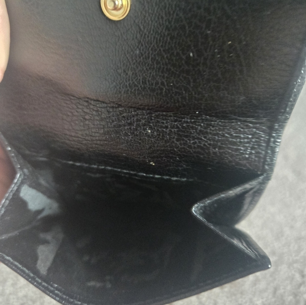 Ferragamo Black Wallet with Gold Accent - Picture 13 of 14